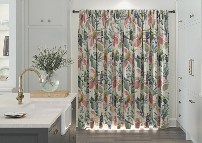 Parakeet Faux Silk, Fruit Punch - Made to Measure Curtain - Image 7